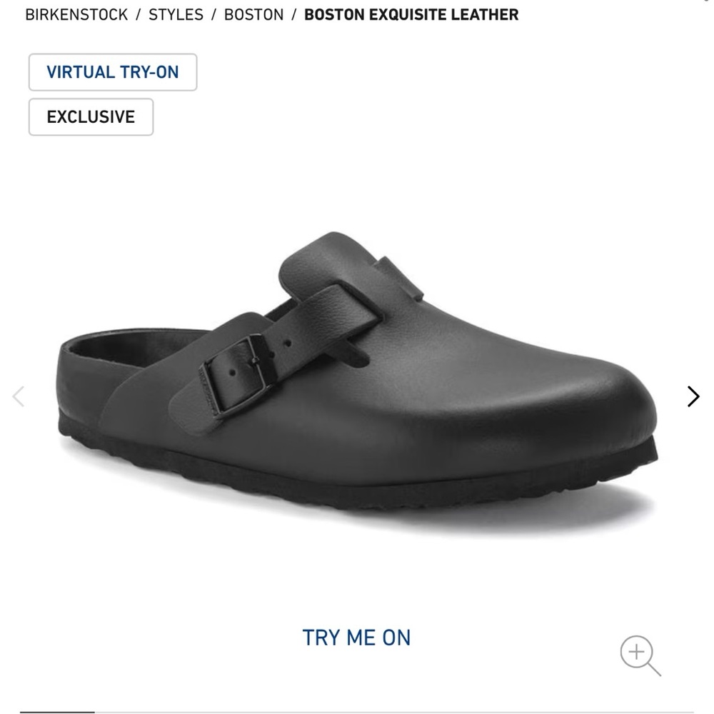 Birkenstock Black Boston Exquisite Leather Clogs